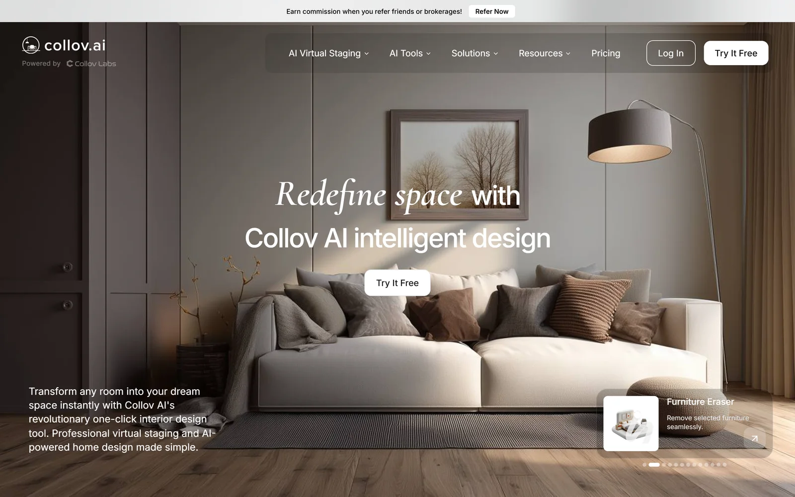 Collov AI homepage