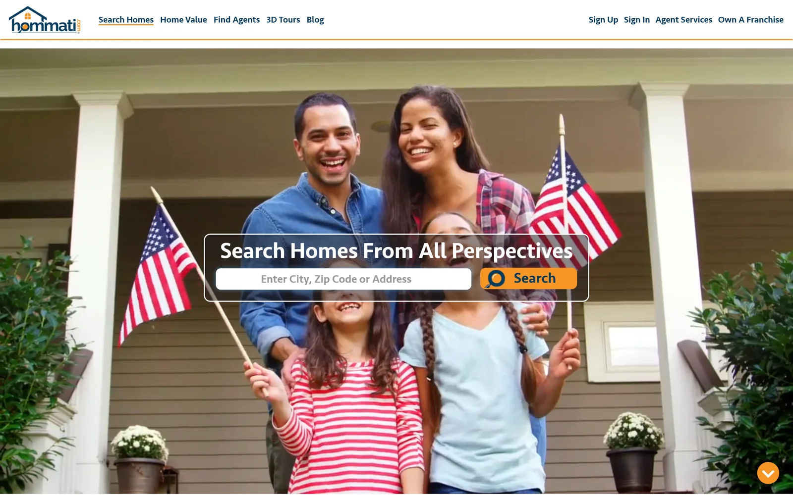 Hommati homepage