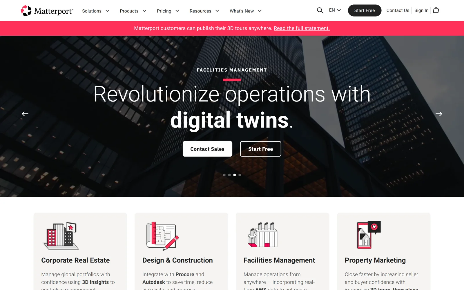 Matterport homepage