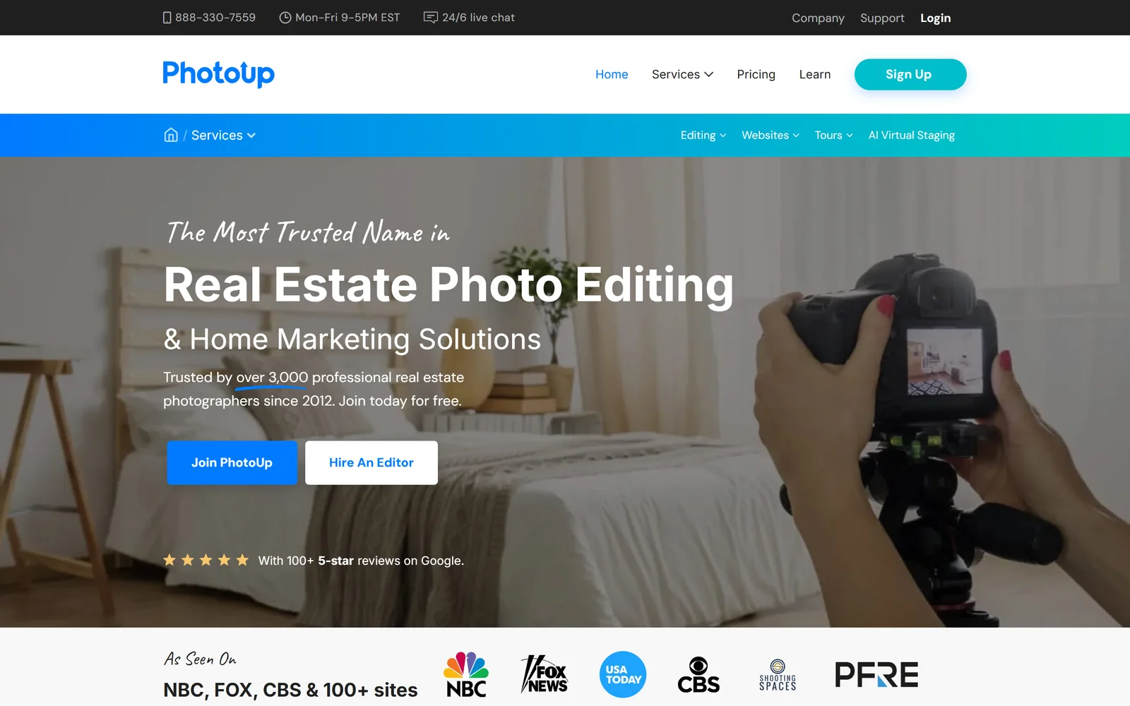 PhotoUp homepage