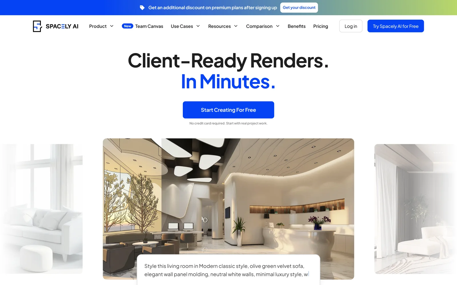 Spacely AI homepage