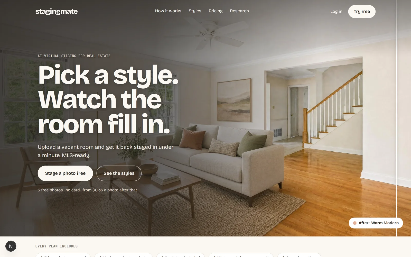 Stagingmate homepage